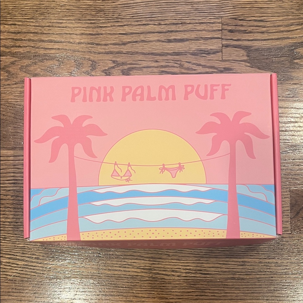 Pink Palm Puff Swim Bikini Box Only